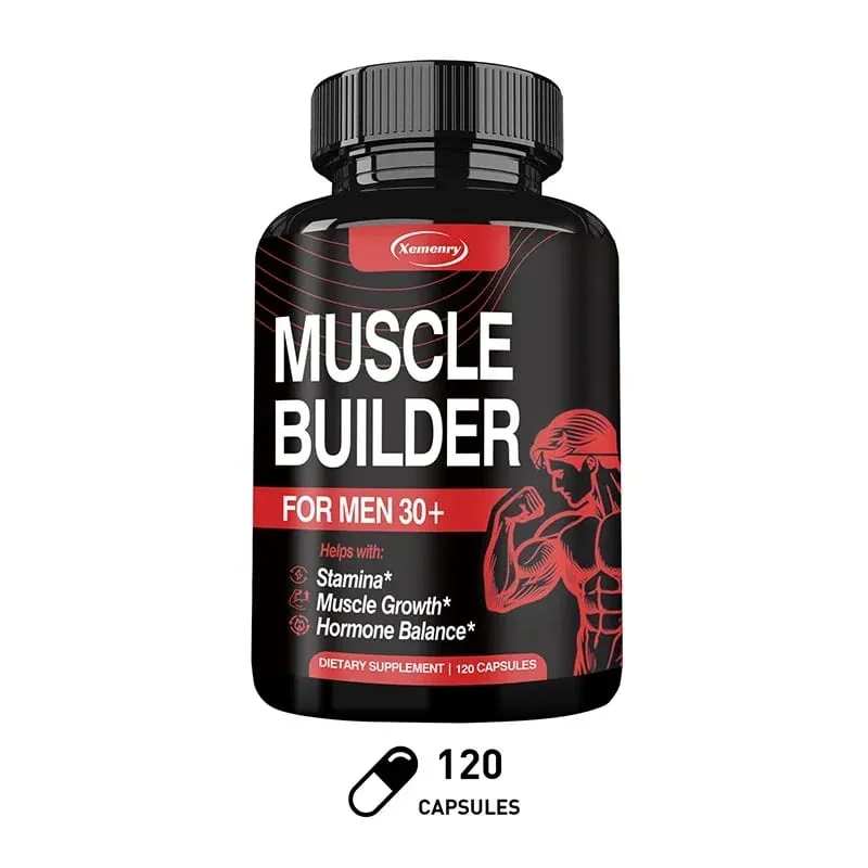 Muscle Builder for Men 30+ - Boosts Muscle Strength and Endurance Supports Hormone Balance