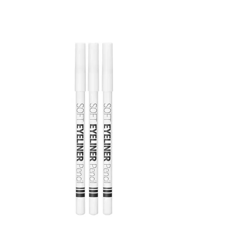 Lápis delineador branco à prova d'água, suave, fácil de usar, iluminador de olhos de longa duração, ferramenta de maquiagem fashion para aplicação suave