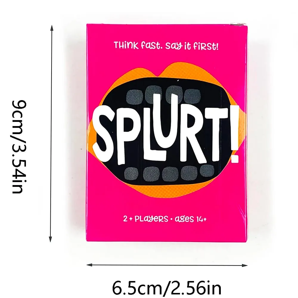 Splurt! Fast-Paced Card Game - Think Fast Say It First Party Strategy Board Game Group Activity for Family & Kids Toys Gifts