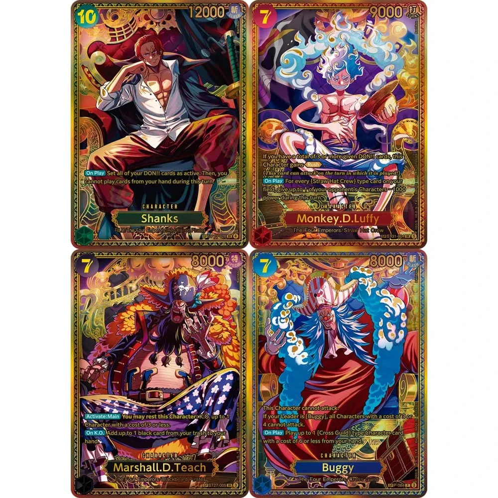 Cartões de coleção Monkey D. Luffy EB04-061 OPCG EN Brilhando Criatividade Raro Holográfico Em Relevo Cartão De Folha Texturizada