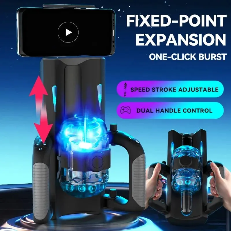 Thrusting High Speed Male Masturbator Machine Automatic Telescopic Masturbation Cup Handsfree Sex Toy For Men