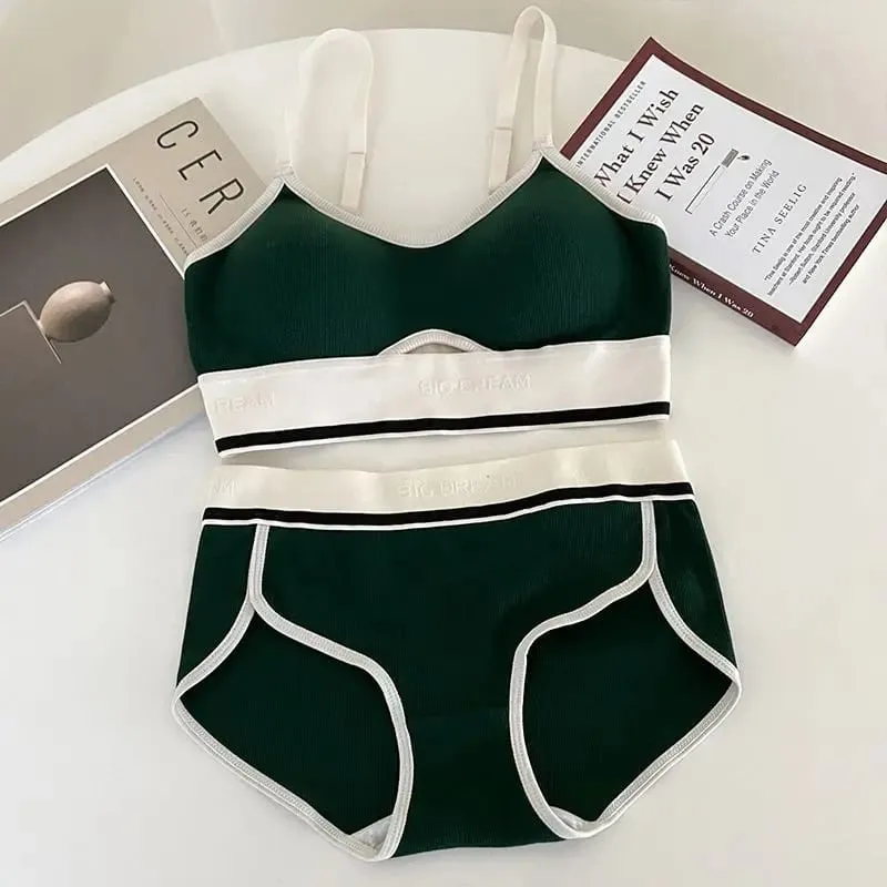 Seamless Sports Bralette Teens Wireless Anti-Sagging Thin Cup Small Chest Support Racerback Lightweight Bra Set lingerie — image 14