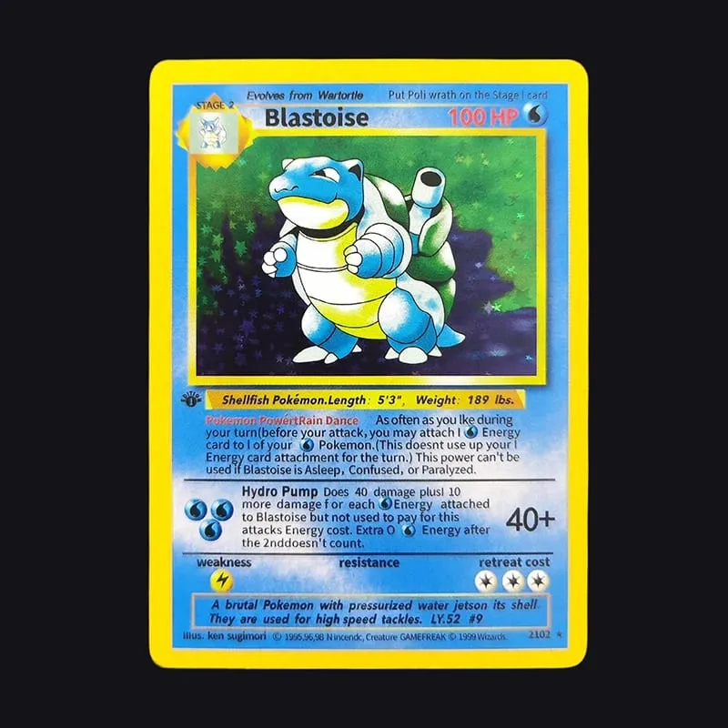 Proxy PKM Inglês JOGO 1ª EDIÇÃO Charizard Blastoise Venusaur Mewtwo Holo TCG Game Collection Card