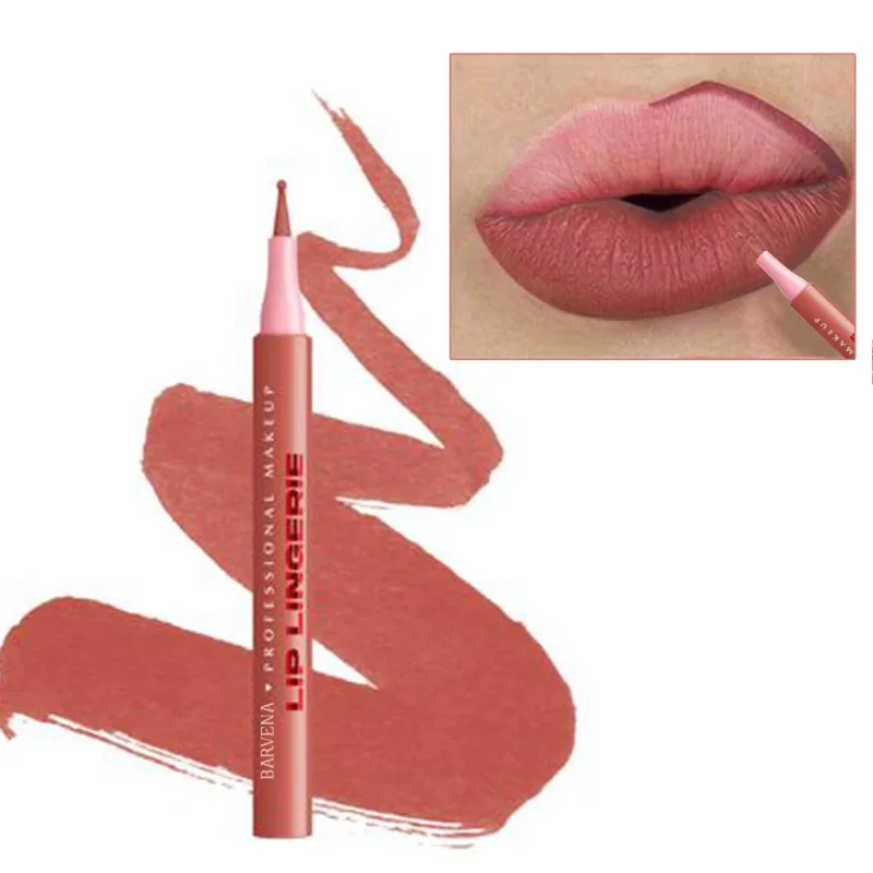 Lápis delineador labial fosco, à prova d'água, aplicação suave, hidratante à prova de manchas, altamente pigmentado, 6 cores, maquiagem para contorno labial