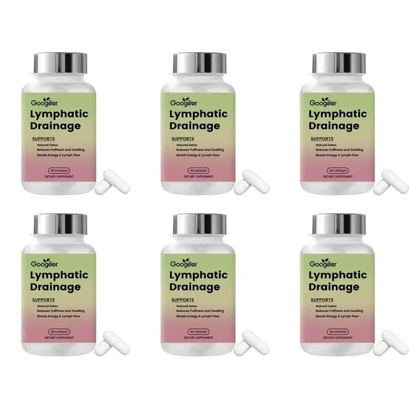 Googeer Lymphatic Support Capsules with Diosmin Hesperidin Horse Chestnut Bromelain Butcher's Broom Daily Wellness 60 Capsules