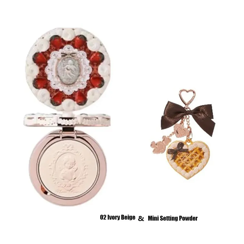 Flor sabe morango cupido coleção conjunto de maquiagem pó pressionado sólido perfume kit de maquiagem para mulheres kit completo adolescentes compõem