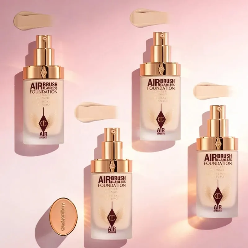 Charlotte tilbury ct conjunto de maquiagem base pó antioxidante suave fino alta à prova d' água base de essência nutritiva para a pele