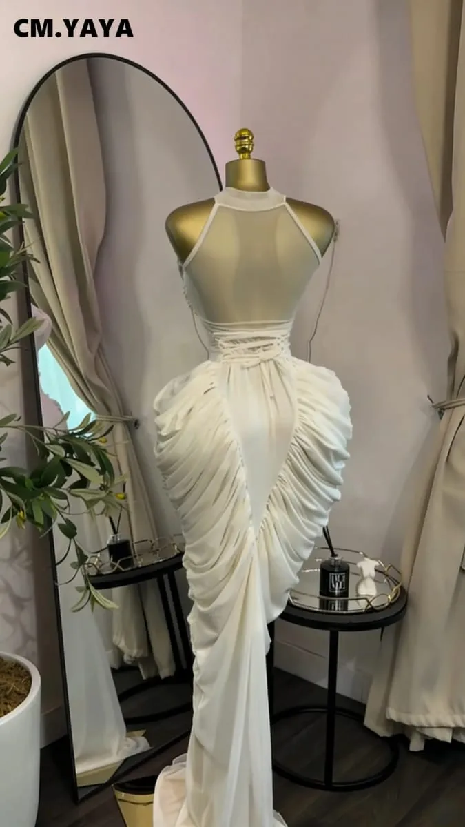 yaya feminino sem mangas retalhos ruched empilhados rendas até blusa maxi vestido longo férias na moda festa de aniversário vestidos — image 2