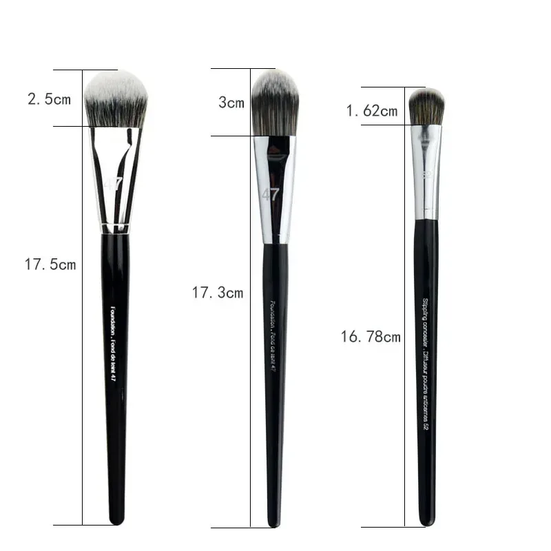 #52 Pincel corretivo de base #47 Pincéis de maquiagem vassoura angular base líquida rosto sombra de olho ferramentas de maquiagem brochas maquillaje