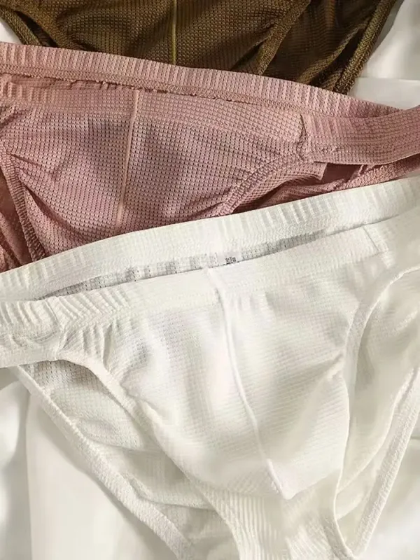 Men's Summer Ultra-thin Boxers Briefs Ice Silk Seamless Underwear Sexy Lingerie Underpants Shorts Breathable Panties — image 7