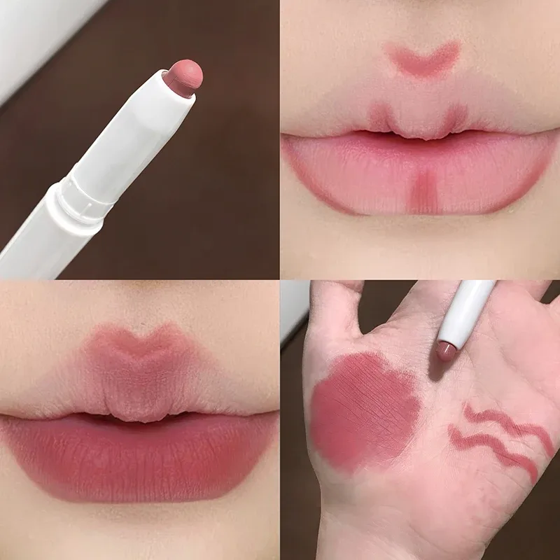 Lápis delineador labial fosco, à prova d'água, multiuso, suave, veludo, contorno labial, caneta modeladora, contorno labial rechonchudo, maquiagem duradoura