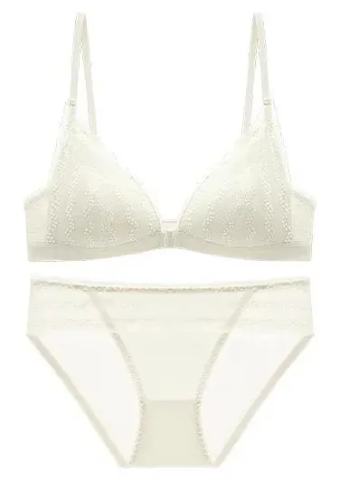 Sutiã push up para seios pequenos, bralette de renda frontal sem fio, copo triangular, roupa íntima sexy, copo demi fino, peito pequeno