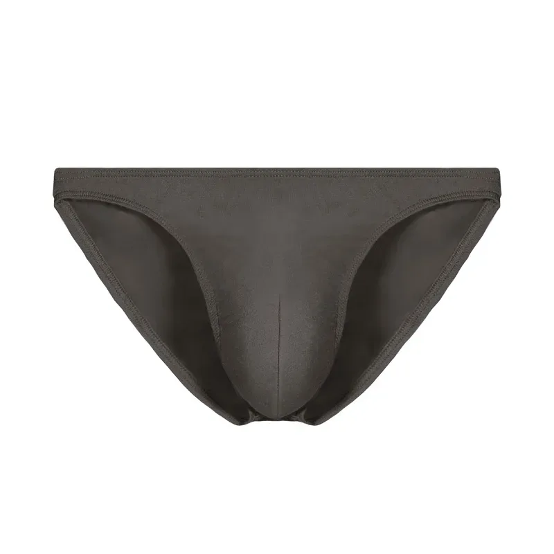 Roupa íntima masculina, cuecas triangulares pequenas masculinas, cuecas finas em u-convexas elásticas sexy de cintura baixa justas com borda estreita
