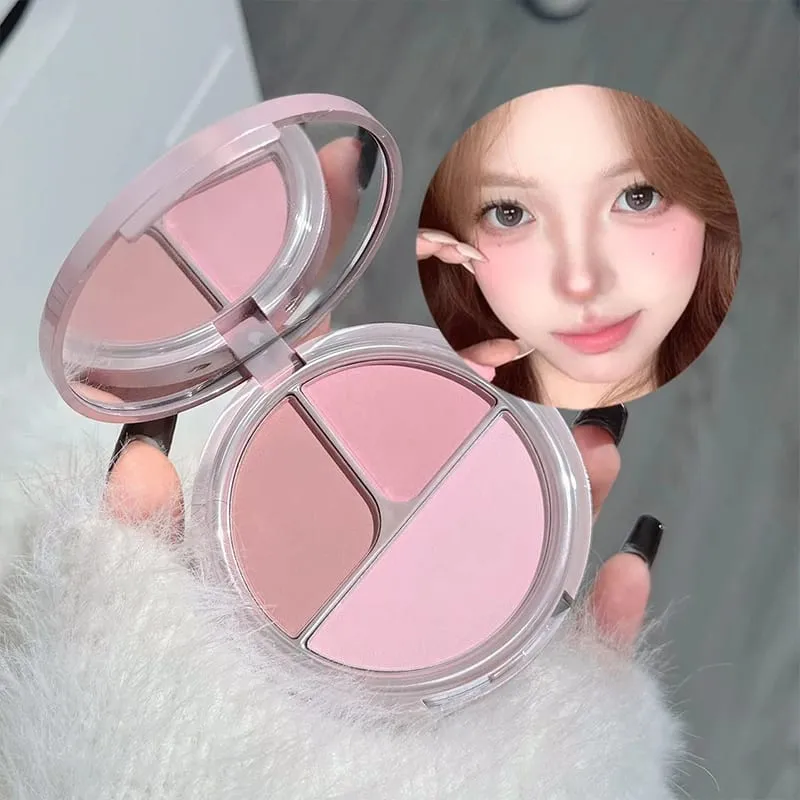 VALOR DA ARTE 7 PCs Conjuntos de maquiagem multiuso incluem 3 lama labial fosca 1 pó prensado 1 blush 1 paleta de olhos e colar cosméticos