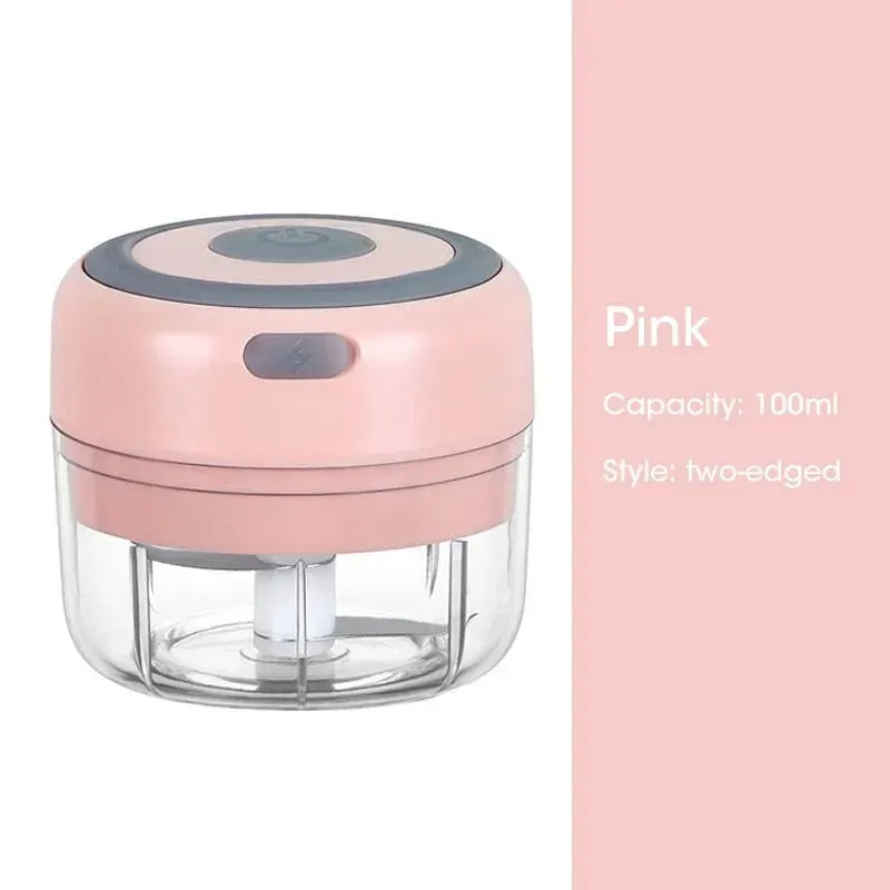 Mini triturador de alho elétrico sem fio 100ml/250ml portátil chopper carregamento usb gengibre pimentão vegetal máquina cozinha