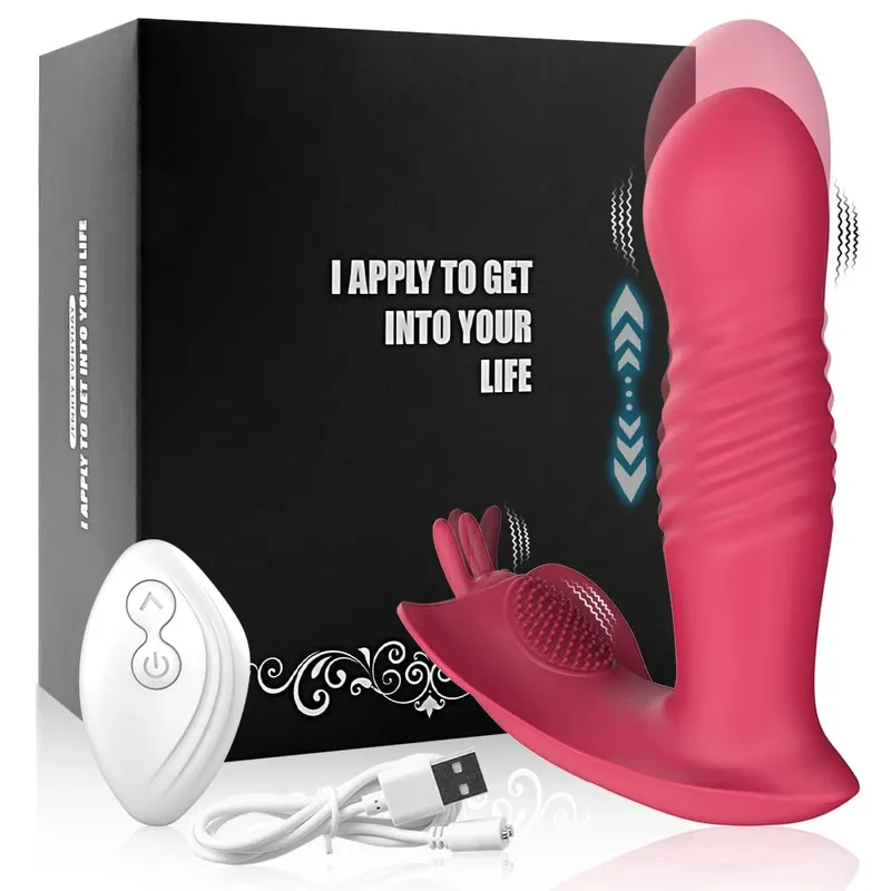 Vibrador de impulso com controle remoto, estimulador de clitóris, vibrador telescópico giratório, ponto g, produto adulto, brinquedos sexuais