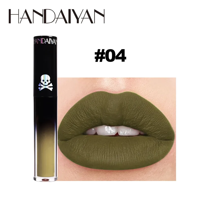 Batom fosco vampiro preto roxo à prova d'água, brilho labial de longa duração, halloween, natal, hidratante, maquiagem labial pigmentada — image 13