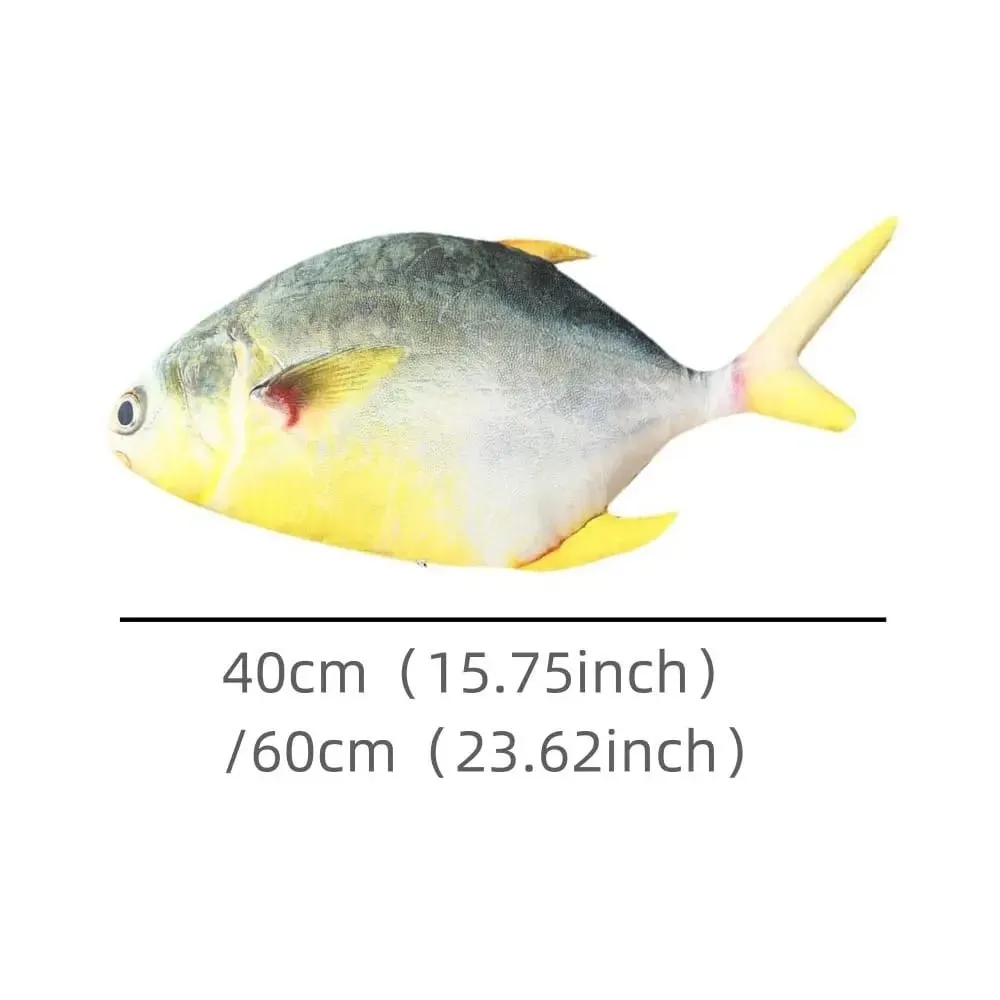 沙發靠墊PP棉模擬海魚填充趣味海魚填充鮪魚石斑魚睡覺枕頭臥室