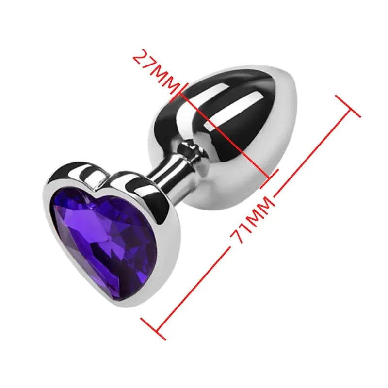 Small Size Metal Anal Beads Butt Plug Mini Rainbow Rose gold Butt Plug Crystal Jewelry Trainer Anal Dildo Masturbation Sex Toy