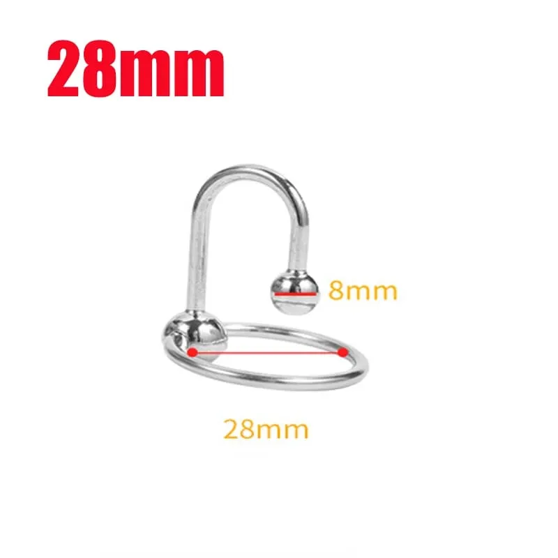 Sm dilatador uretral anel peniano, anel peniano retardador de ejaculação em aço inoxidável, bloqueio de atraso de contas de metal, plug fino de pênis, brinquedo sexual para homens