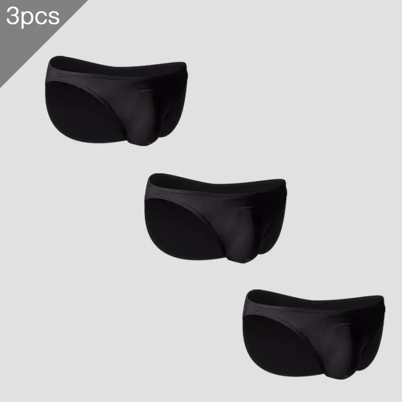 3PC Men's briefs Men's briefs U convex Modal thin stretch sexy low waist tight narrow bottom pants — image 25