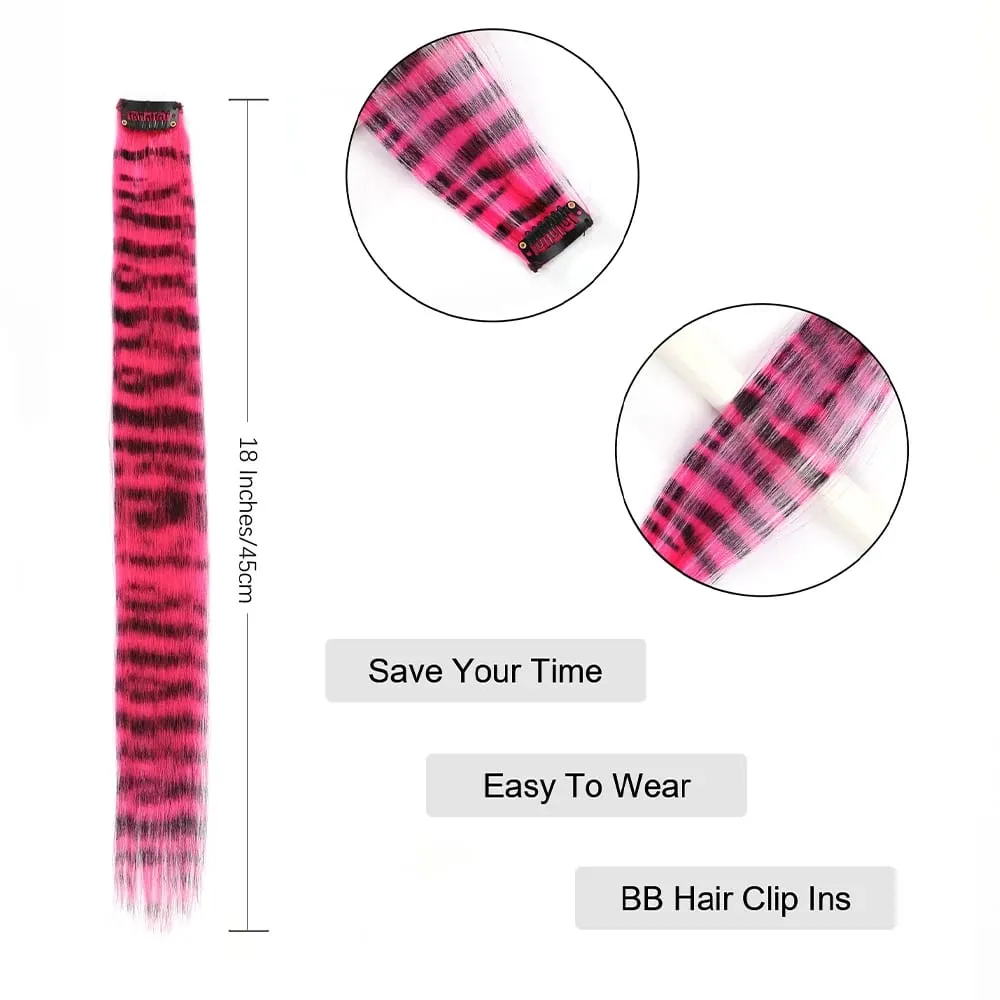 Feather Hair Extensions Colored Synthetic Hair Feather Colorful False Hair Extension Mixed Color Straight Hair For Women Girls