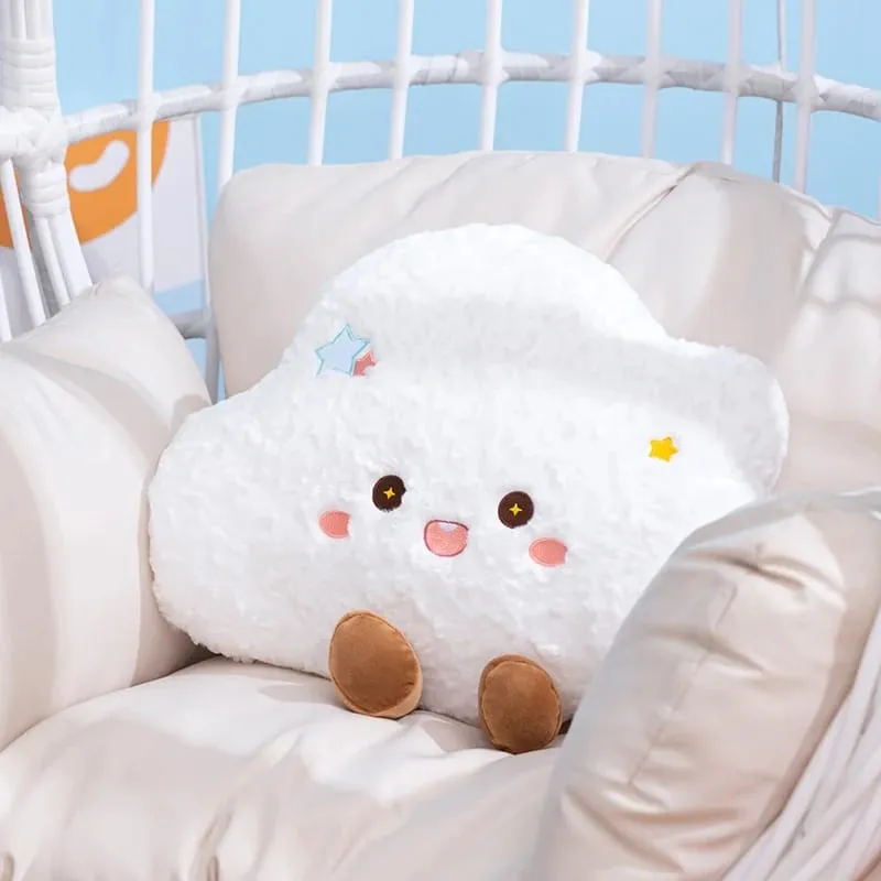 Almofada de pelúcia arco-íris nuvem 45/55 CM recheada Soft desenho animado clima sofá decoração almofada de brinquedo para quarto de criança e escritório