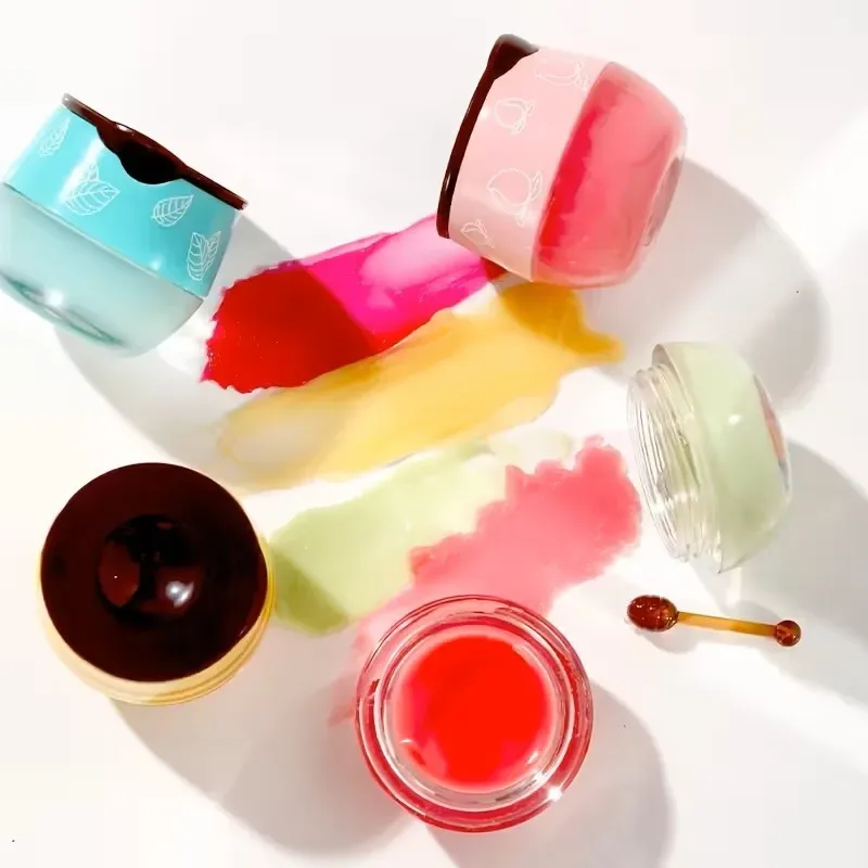 5.5g Lip Sleep Mask Night Sleep Maintenance Moisturizing Lip Gloss Bleach Cream Nourishing Lip Care Strawberry Honey