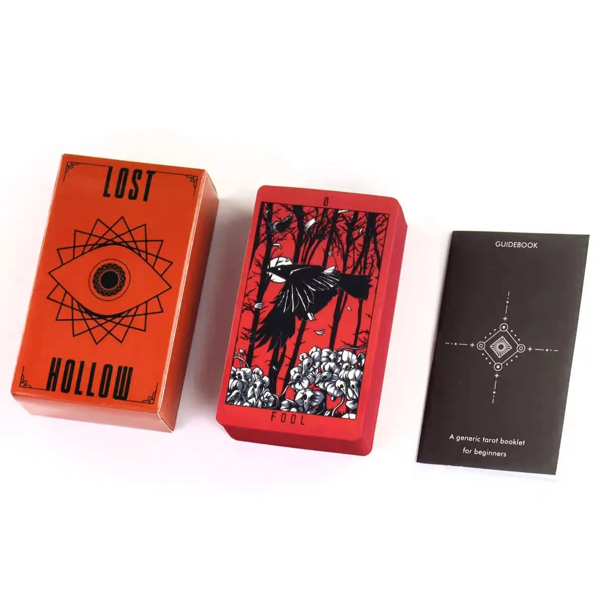 Baralho de tarô oco perdido, 80 cartas, gótico, arte escura, oráculo, adivinhação com guia, inglês, cartas de adivinhação, presente de bruxa