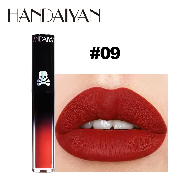 Batom fosco vampiro preto roxo à prova d'água, brilho labial de longa duração, halloween, natal, hidratante, maquiagem labial pigmentada — image 10