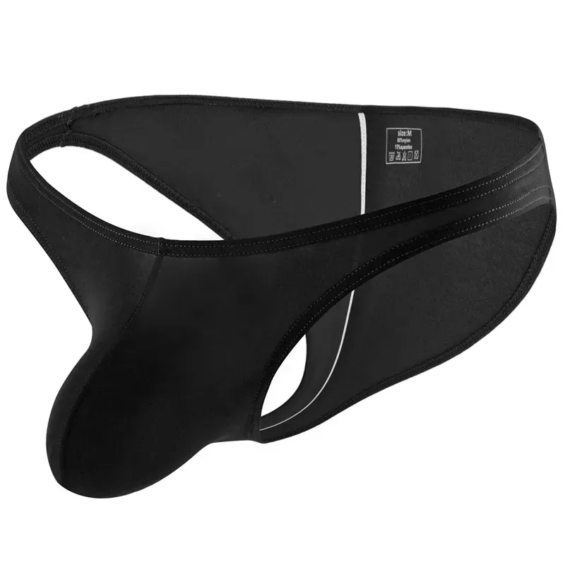 Wrinkle Large Size Male Briefs High Elastic Ice Silk Man Underwear Solid Color Youth Thin Section Comfortable Breathable Sexy