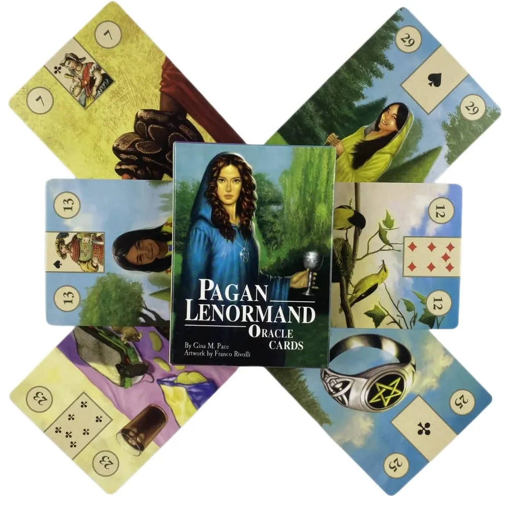 Pagan Lenormand Oracle Cards Versão em Inglês Misterioso Tarô Deck Adivinhação Destino Festa Entretenimento