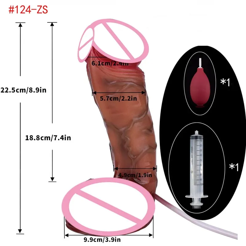 Pênis realista de silicone, ejaculação, grande vibrador realista com ventosa, toque de pele, brinquedos sexuais anais para mulheres