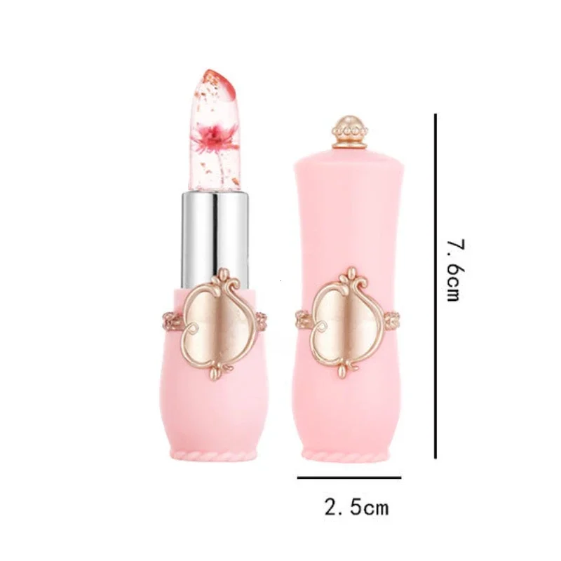 Flor geléia batom conjunto mudança de temperatura hidratante flor lábio vara longa duração bálsamo labial mudança de cor mágica brilho labial conjunto