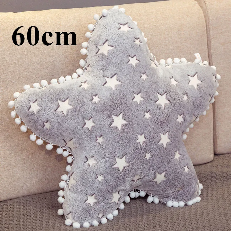 Ins pelúcia céu série luminosa nuvem lua estrela travesseiro macio almofada kawaii brinquedos de pelúcia para crianças bebê crianças brinquedo presente da menina