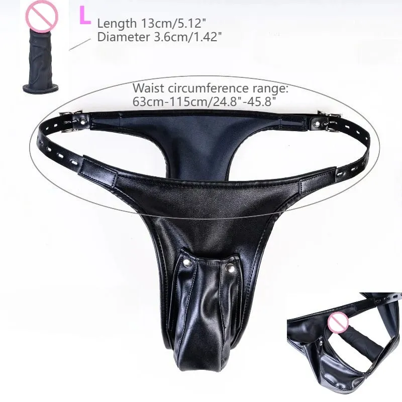 Calcinha de castidade de couro multifuncional sem vibração silicone vibrador anal acessórios para casal sensual jogar brinquedos sexuais
