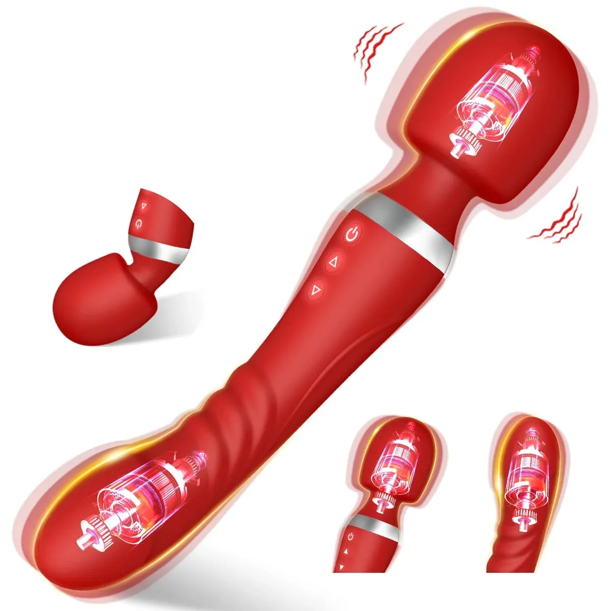 Vibrador av poderoso 2 em 1, varinha para mulheres, 10 modos, estimulador de clitóris, ponto g, massageador vaginal, brinquedos sexuais adultos para mulheres — image 1