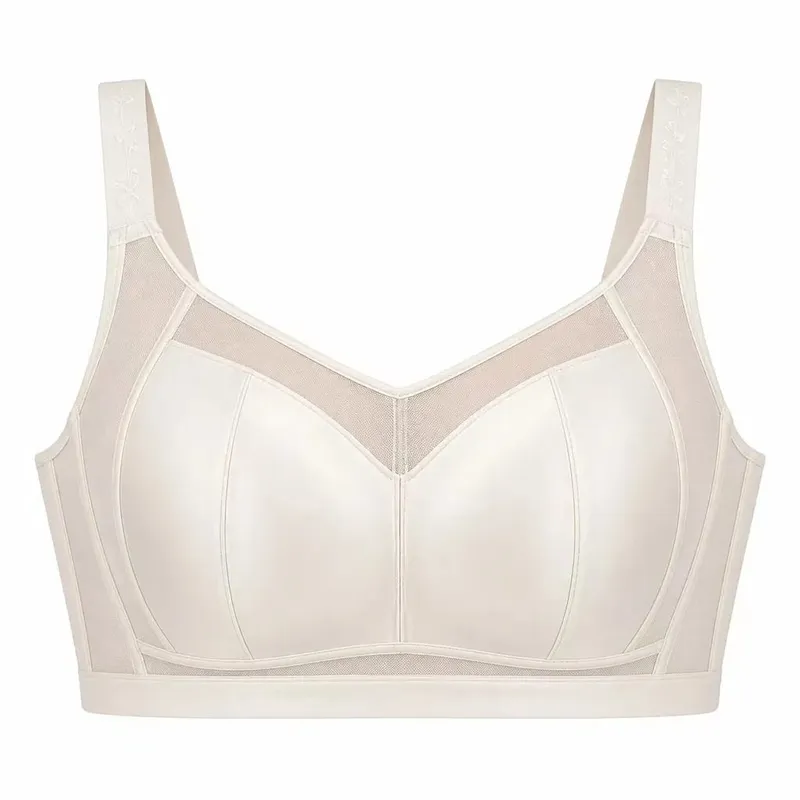 Sutiã minimizador feminino plus size, ultrafino, cobertura total, suporte lateral reunido, sutiã anti-flacidez para busto grande