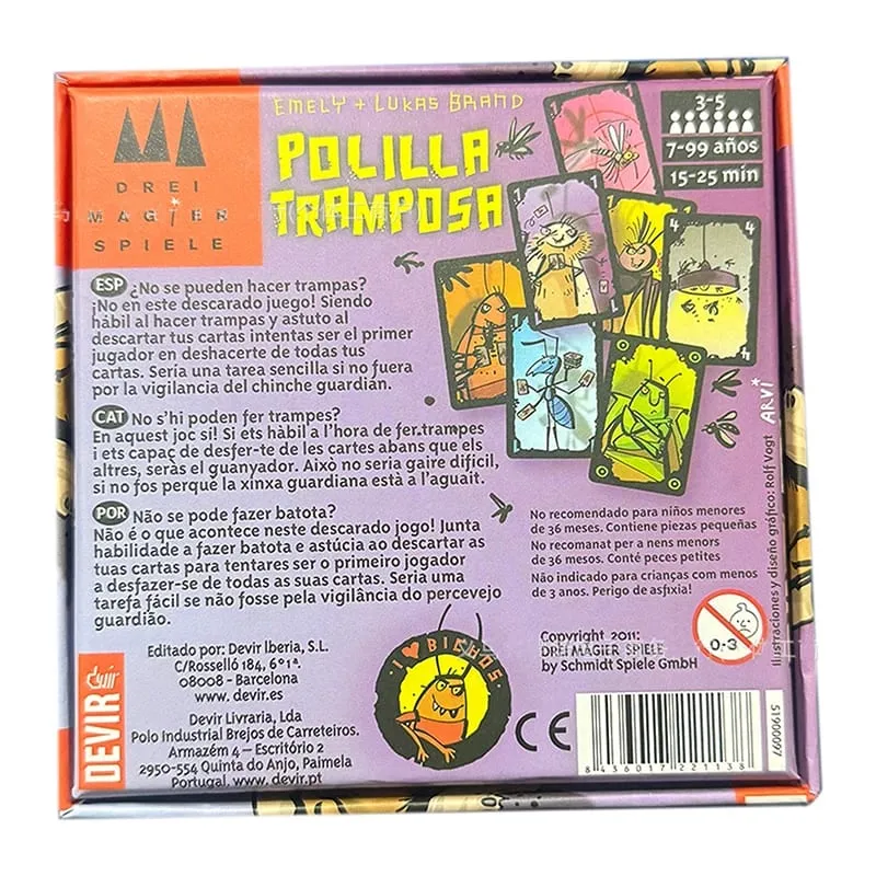 Mogel Motte Polilla Tramposa 卡牌遊戲 Devir-Game Cheating Moth/皇家小強 Cheating Moth