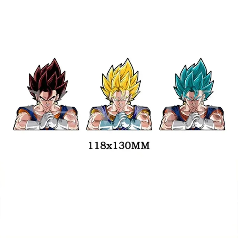Anime 3D Lenticular Adesivo Goku Vegeta Decalques à prova d'água para carro, geladeira, skate, etc. — image 33