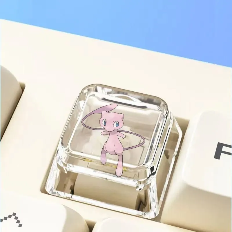 Teclado mecânico cruzado personalizado anime keycap único charmeleon blastoise eevee transparente dos desenhos animados keycap