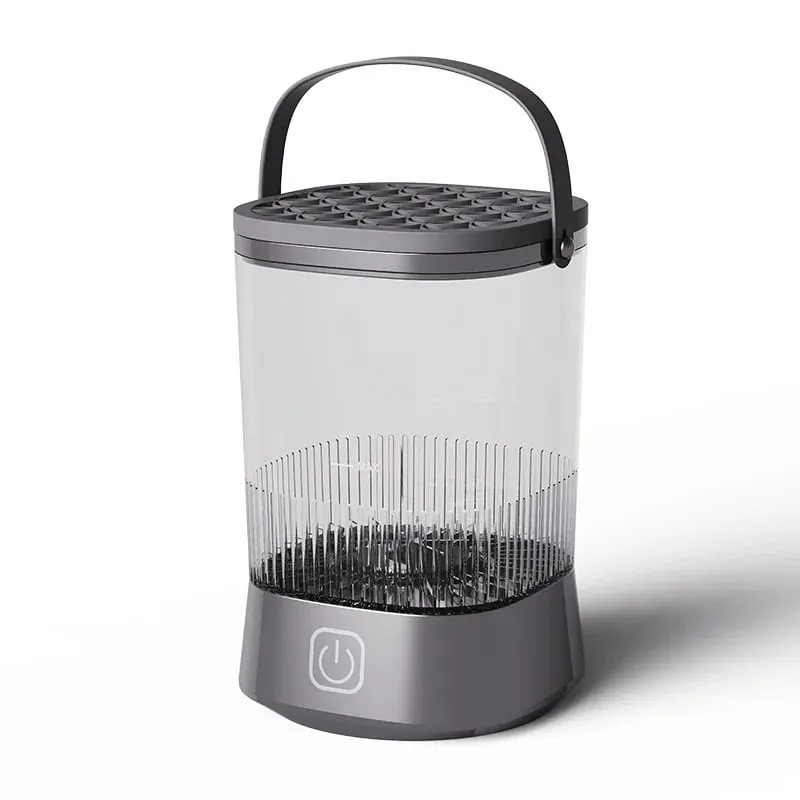 Limpador de pincéis de maquiagem elétrico portátil com plugue USB Ferramenta de limpeza de pincéis de maquiagem recarregável Limpeza automática de pincéis de maquiagem