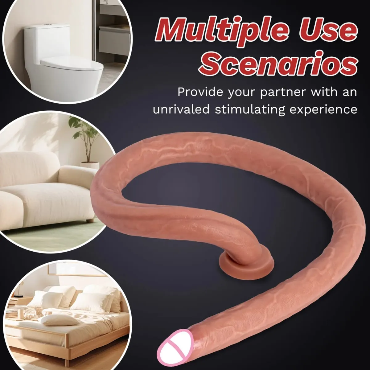 Vibrador realista extra longo, estimulação do ponto g, toque profundo, pênis, vagina, anal, pau, brinquedos sexuais adultos para mulheres, homens, plugue anal