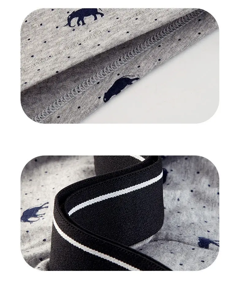 4Pcs/Lot Boxer Shorts Men Underwear Cotton Underpants Comfortable Breathable Male Trunk U Convex Print Panties High Quality
