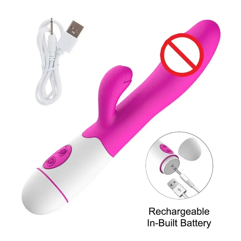 Coelho vibrador vibrador vibrador poderoso dupla vibração g ponto clitóris estimulação masturbadores massageador vaginal adulto para mulheres brinquedos sexuais — image 11