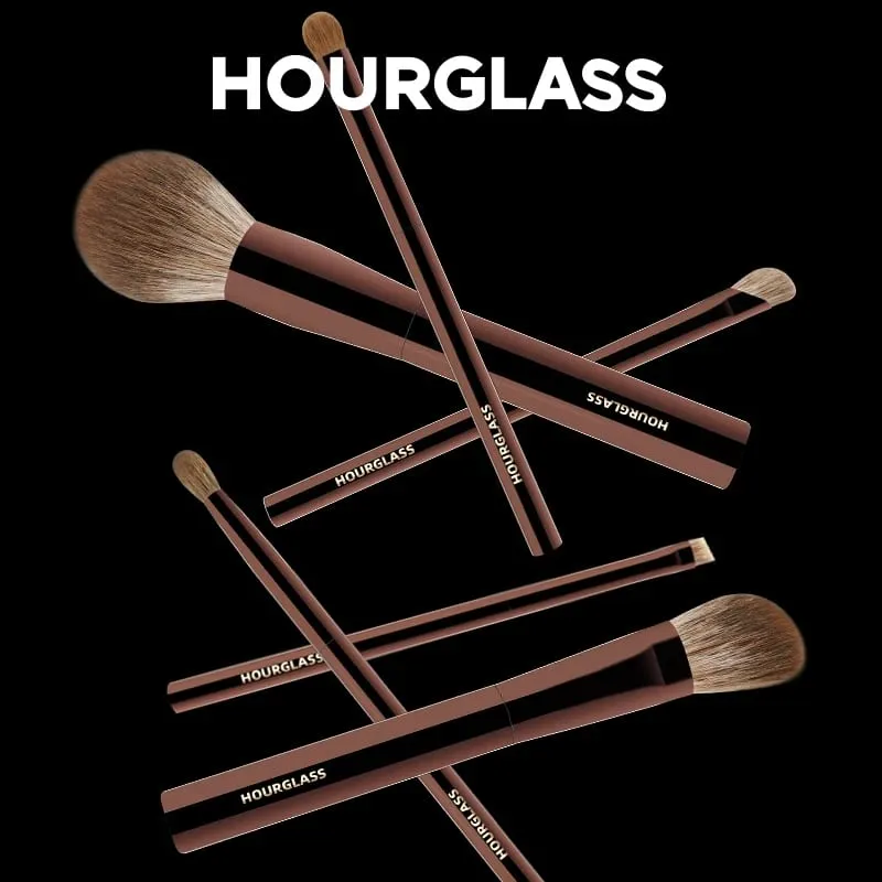 Hourglass Makeup Brush Set 10 Soft and Convenient Eyeshadow Concealer Stucco Grooming Face Makeup Brushes