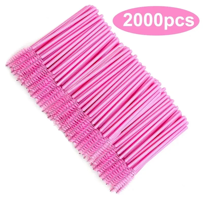 Wholesale 50/1000/2000pcs Spoolies Brushes Applicator Makeup Tools Eyelash Brush Mascara Wands Wholesale Eyebrow Lash Cleaning