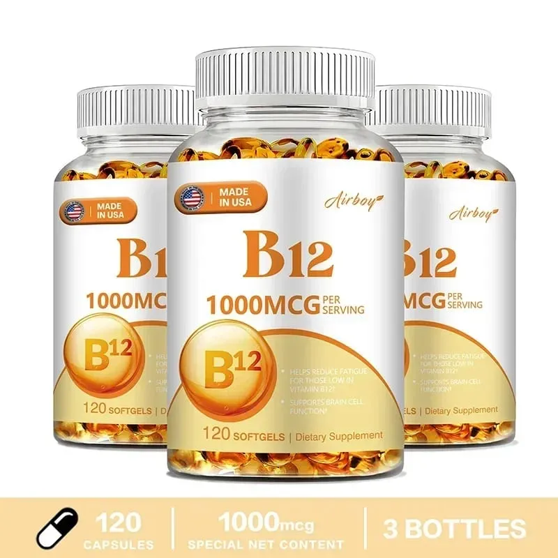 Vitamina B12 1000mcg - Beneficia a função cerebral e cardíaca O aprendizado da memória ajuda a aumentar a energia natural