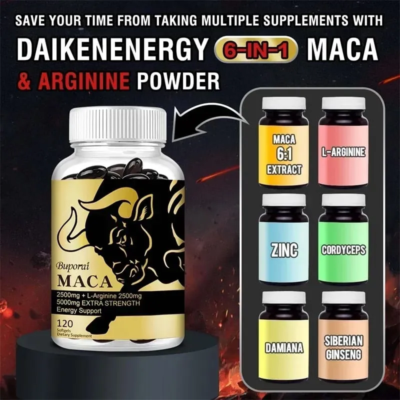 Suplemento de raiz de maca - apoia a resistência, alivia a fadiga e promove o crescimento muscular