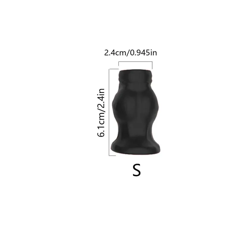 Soft Silicone Hollow Anal Plug Tunnel Butt Plug Daily Wear Flared Base Enema Dilator Anal Trainer Sex Toy for Men Women S/M/L